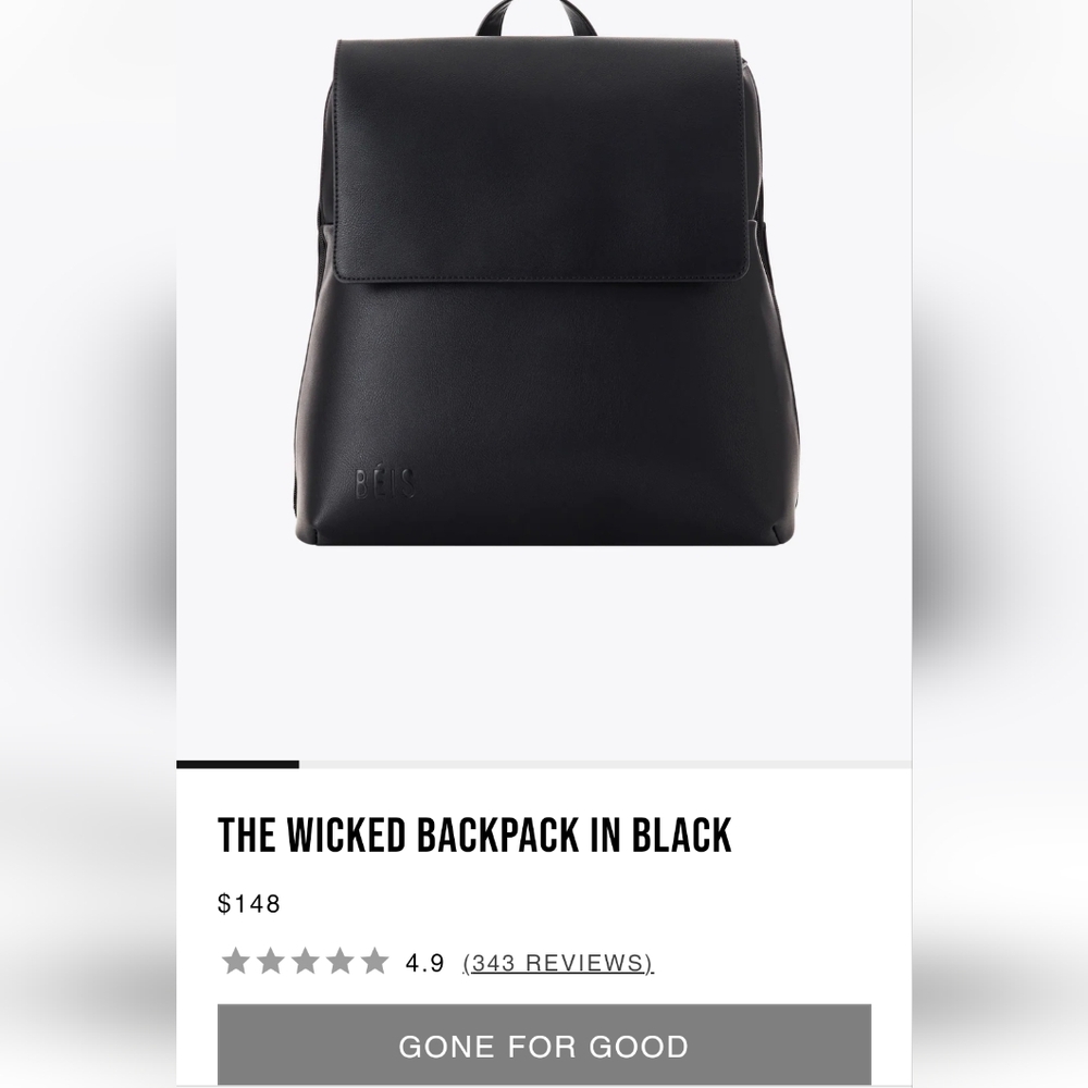 EUC Beis x Wicked Backpack in Black